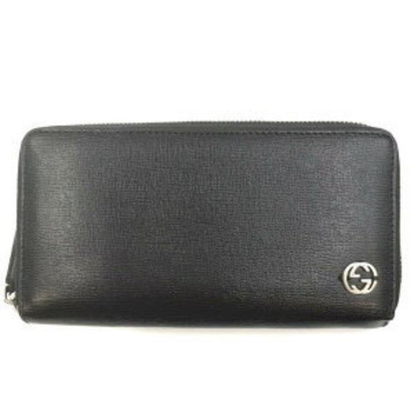 Gucci Black Leather Wallet Zippy - Picture 1 of 7